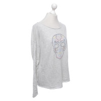 Skull Cashmere Top Cotton in Grey