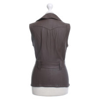 Marc Cain Leather vest in brown