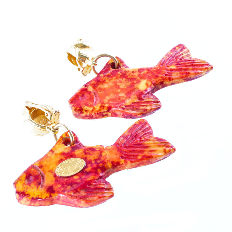 Yves Saint Laurent Earrings in the shape of a fish