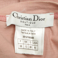 Christian Dior T-shirt in pink with lettering in yellow