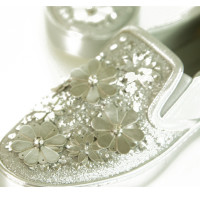 Christian Dior Slippers/Ballerinas Leather in Silvery