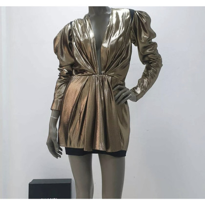 Saint Laurent Dress Silk in Gold