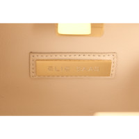 Elie Saab Clutch aus Leder in Creme