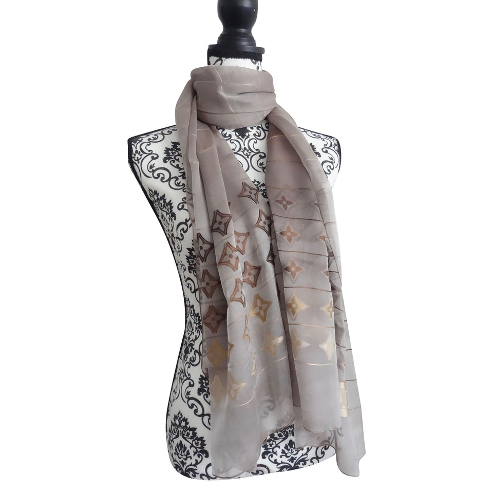 Louis Vuitton silk scarf with pattern