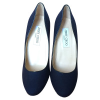 Jimmy Choo Pumps/Peeptoes aus Wolle in Blau