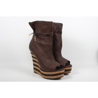 Burberry Wedges Leather in Brown