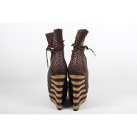 Burberry Wedges Leather in Brown