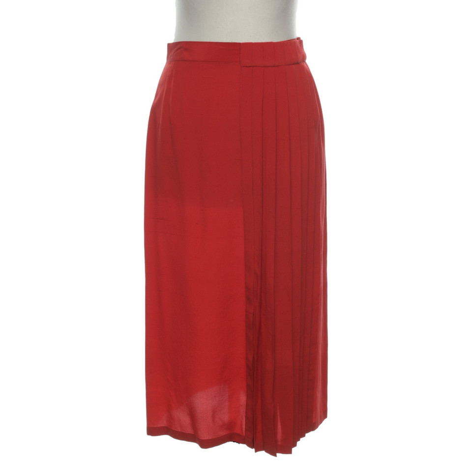 Helmut Lang Skirt Silk in Red