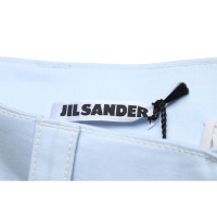 Jil Sander Paire de Pantalon en Coton en Bleu