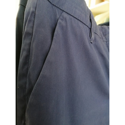 Prada Paire de Pantalon en Coton en Bleu