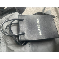 Balenciaga Shopping Phone Holder en Cuir en Noir