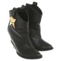 Giuseppe Zanotti Leder-Stiefeletten in Schwarz