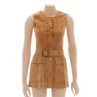 Strenesse camelfarbenes suede leather vest