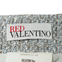 Red Valentino Argenté Bouclé jupe 