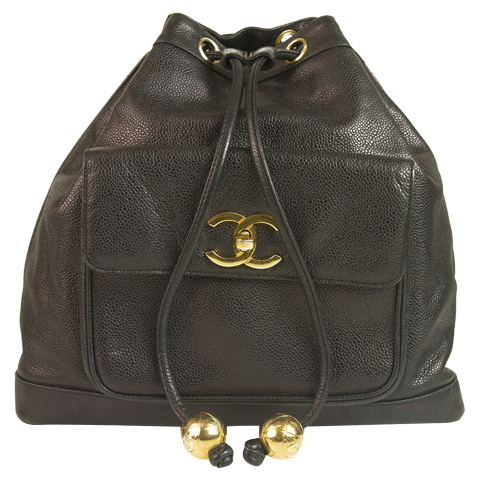 Chanel Rucksack aus Leder in Schwarz