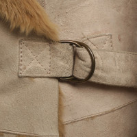 Plein Sud Leather jacket with fur