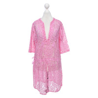 Pin-Up Stars Kleid aus Baumwolle in Rosa / Pink
