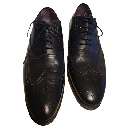 Santoni Lace-up shoes Leather in Black