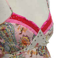 Twin Set Simona Barbieri Silk top with a floral pattern