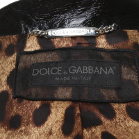 Dolce & Gabbana Veste en cuir noir