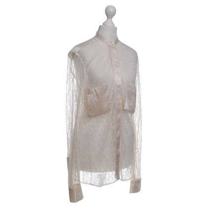 By Malene Birger Delicate lace blouse with silk