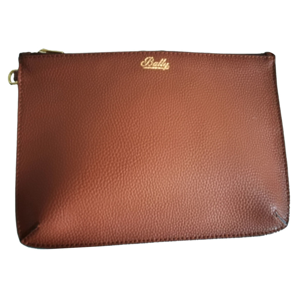 Bally Clutch Bag Leather in Brown