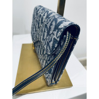 Christian Dior Saddle Bag aus Baumwolle in Blau