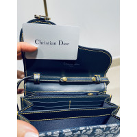 Christian Dior Saddle Bag aus Baumwolle in Blau