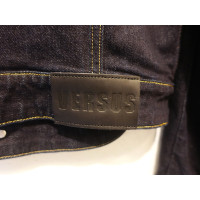Versace Jas/Mantel Denim in Blauw