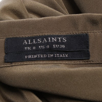All Saints Top Silk in Olive