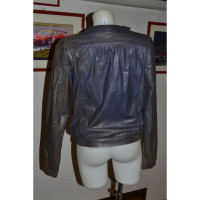 Fendi Jacket/Coat Leather in Blue
