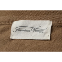American Vintage Oberteil aus Baumwolle in Ocker