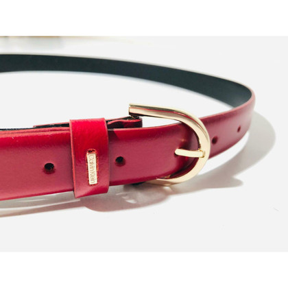 Calvin Klein Belt Leather in Red