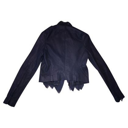 Givenchy Jacke/Mantel aus Leder in Grau