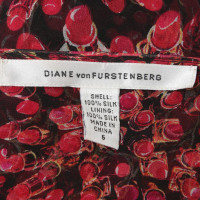 Diane Von Furstenberg Abito in seta "Austin" con rossetto stampa