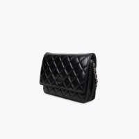 Chanel Wallet on Chain aus Leder in Schwarz