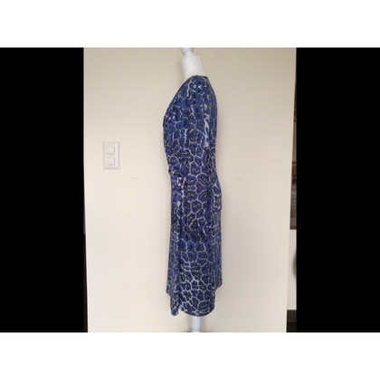 Roberto Cavalli Kleid aus Ramie in Blau