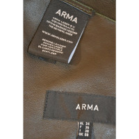 Arma Jacket/Coat Leather in Khaki