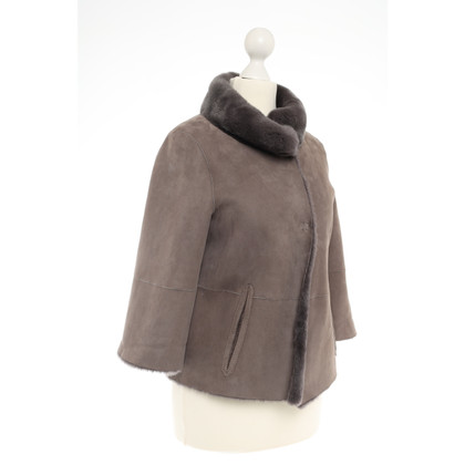 Steven-K Jacket/Coat Fur in Taupe