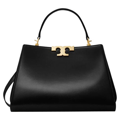 Tory Burch Eleanor Top Handle Bag made of black leather