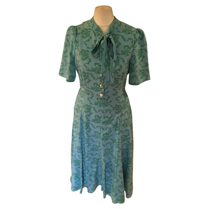L.K. Bennett Dress Silk in Turquoise