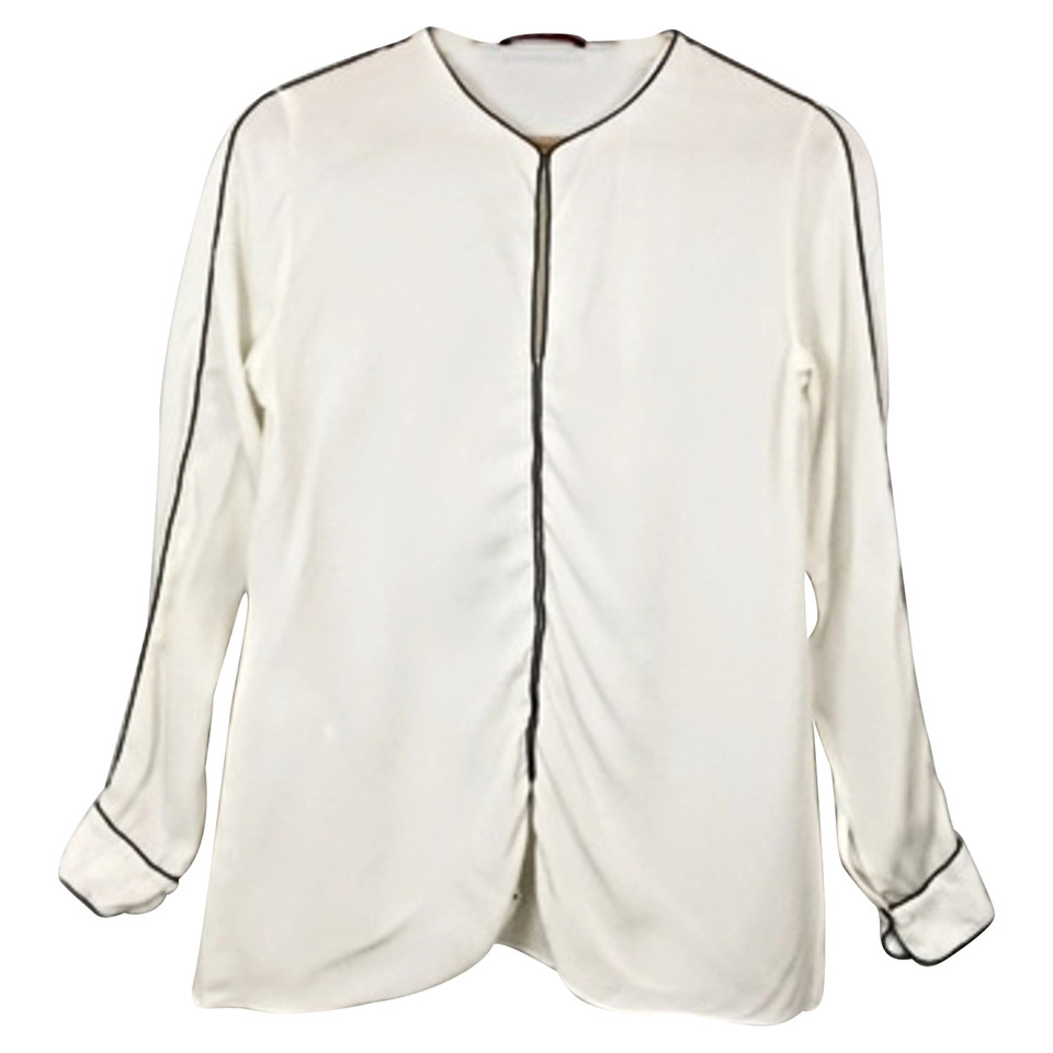 Carolina Herrera Zijden blouse in crème wit