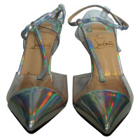 Christian Louboutin Sandals Patent leather in Silvery