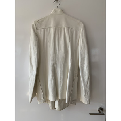 Balenciaga Jacke/Mantel aus Leder in Weiß