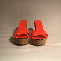 Jimmy Choo Wedges Leather in Orange