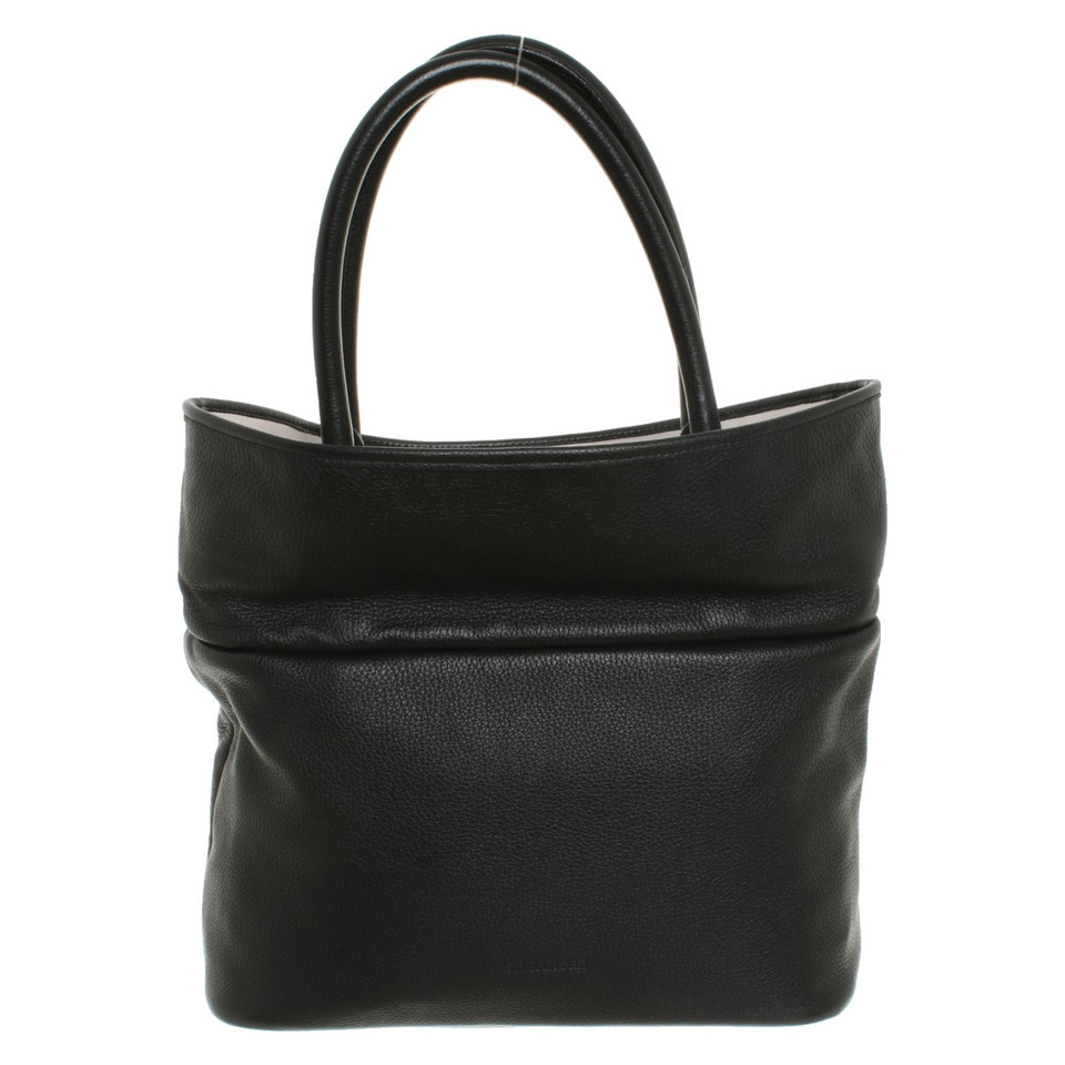 Jil Sander Handtasche aus Leder in Schwarz