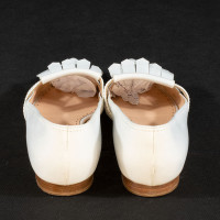 Rupert Sanderson Slipper/Ballerinas aus Leder in Weiß