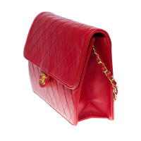 Chanel Classic Flap Bag Leather in Red