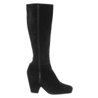 Prada Bottes en daim noir