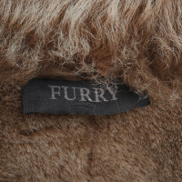 Furry Jas/Mantel Bont in Bruin